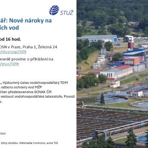 Zveme vás na diskusní seminář Nové nároky na čištění odpadních vod - út. 2. září od 16 hod.